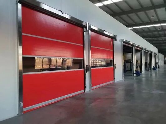 Beli Pintu spiral PVC berkecepatan tinggi dengan kecepatan pembukaan 0,8-1,2m/s 1000-1500 kali/hari Frekuensi tinggi dan rangka baja galvanis online manufacture