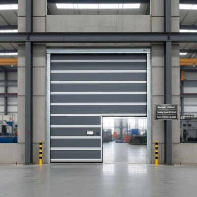 Beli beban angin 1000N per meter persegi pintu cepat industri dengan kecepatan pembukaan 0,5 sampai 2 meter per detik pengurangan kebisingan hingga 30dB untuk operasi industri online manufacture
