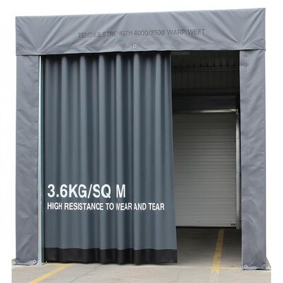 Beli Tahan tinggi untuk memakai dan robek Loading Dock Shelter dengan kekuatan tarik 4000 3500 Warp Weft dan kuat Pvc Curtain Panel 3.6kg per meter persegi online manufacture