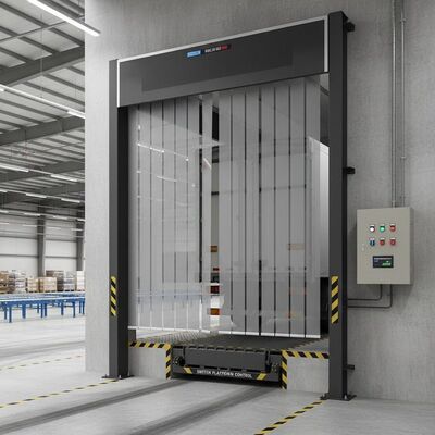 Beli Pusat Distribusi Logistik Pemuatan Tempat penampungan dermaga dengan panel tirai PVC 36kgm2 dan Switch Platform Control Unit yang memastikan alur kerja dermaga online manufacture