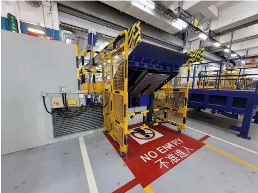 Hydraulic Loading Vertical Dock Leveler Untuk Platform Kereta Api Cold Storage