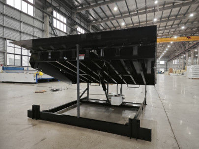 Black Hydraulic Dock Leveler Platform Lift Dock Hydraulic yang dapat disesuaikan