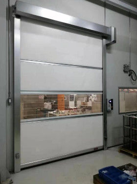 Kain PVC Cepat Roll Up Gerbang Garasi Otomatis Roller Shutter Pintu 0.8 - 1.2m/s kecepatan