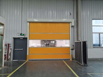 Otomatis Kecepatan Tinggi Vinyl Roll Up Pintu Proteksi Keamanan Photoelectric 0.8 - 1.2m/s