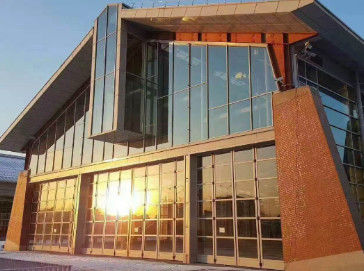 Pintu Lipat Transparan Alloy Aluminium Untuk Showroom Komersial Mobil 4S Toko
