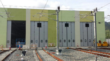 ISO 9001 Pintu Lipat Industri Otomotif Pintu Stasiun Perbaikan Kereta Api