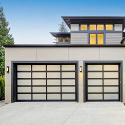CE Certified Residential Automatic Electric Overhead Sectional Aluminium Frame Garage Door Dengan Garage Doo