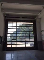 Harga Murah Rumah Otomatis Hitam Aluminium Jelas Segmented Garasi Pintu
