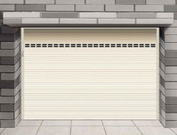 Pintu Garasi Listrik Otomatis Industri Baja Terisolasi PU Segmented Sliding Overhead