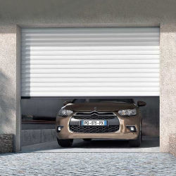 Industri Otomatis Terisolasi Panel Sandwich Logam Bagian Luar Baja Sliding Lift Overhead Garage Roll Up Door