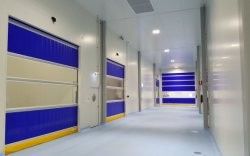 Otomatis PVC Kain Reset Perbaikan Kecepatan Tinggi Roller Shutter Fast Roller Shutter Clean Room Pintu Aksi Cepat