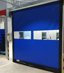 Struktur Zipper Pintu Rolling PVC Kecepatan Tinggi Untuk Ruang Bersih