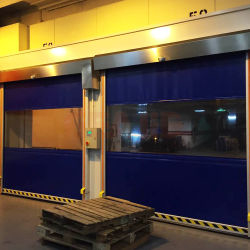 Pintu Cepat PVC Tahan Banting yang Dapat Disesuaikan Jendela Tahan Beku Trek Reset Otomatis Untuk Kinerja