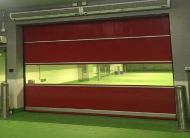 PVC tahan lama Industrial High Speed Roll Up Pintu Otomatis Untuk Clean Workshop