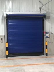 Pengaman Komersial Roller Shutter Kain Tirai Cepat Bertindak Kecepatan Tinggi Pintu PVC