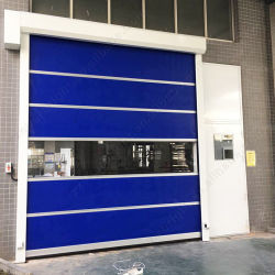 Kekuatan Tekanan Tinggi 5700/5100N/5CM Pintu Cepat Industri Dengan Sistem Keamanan Infrared